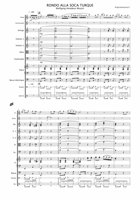 Free Sheet Music Rondo A La Soca Turque