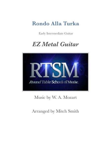 Rondo Alla Turka For Ez Metal Guitar Sheet Music