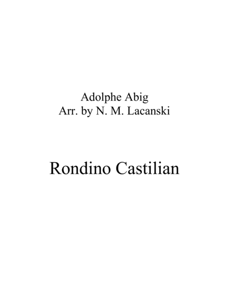 Free Sheet Music Rondo Castilian