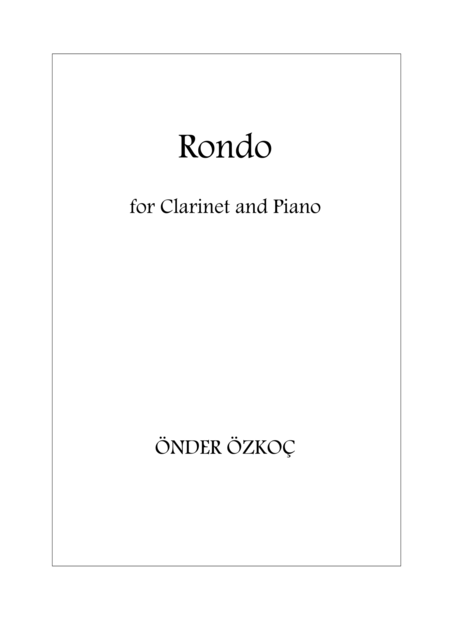 Free Sheet Music Rondo For Clarinet And Piano