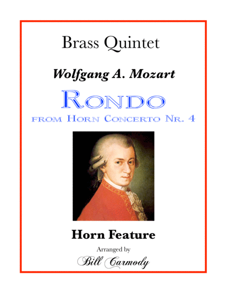 Rondo From Mozart Horn Concerto 4 Horn Feature Sheet Music