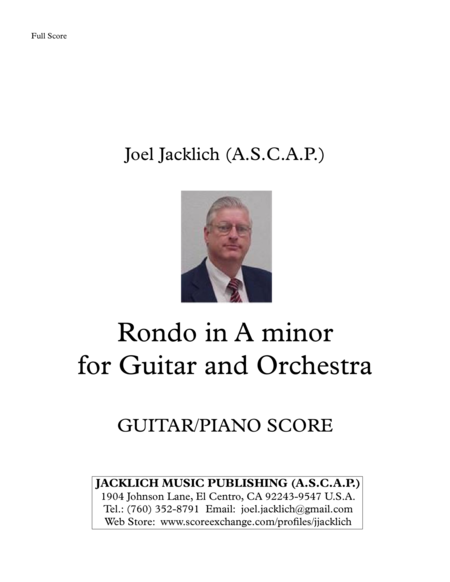 Rondo In A Minor For Guitar And Orchestra Guitar And Piano Reduction Sheet Music