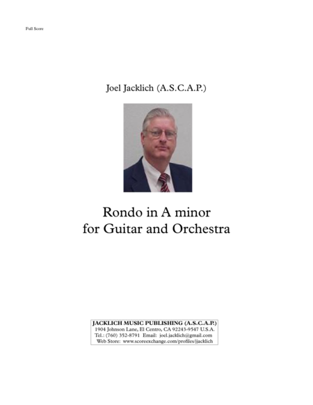 Free Sheet Music Rondo In A Minor For Guitar And Orchestra