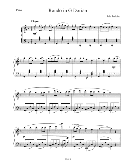 Rondo In G Dorian Sheet Music