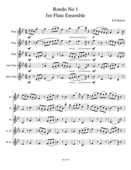 Free Sheet Music Rondo No 1