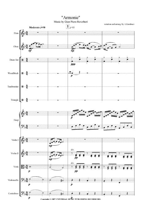 Free Sheet Music Rondo Veneziano Armonie Orchestral Score And Instruments Parts