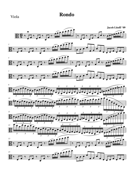 Free Sheet Music Rondo Viola Part