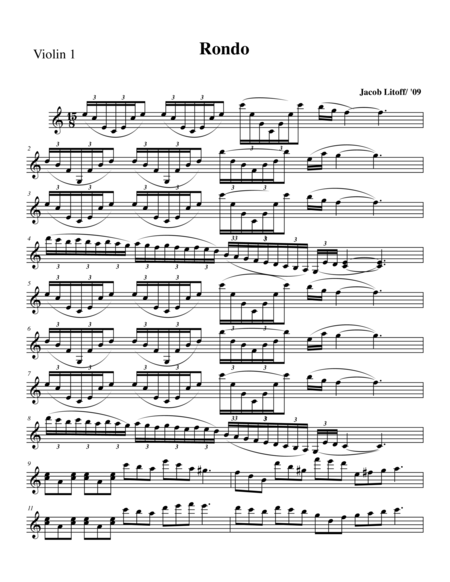 Free Sheet Music Rondo Violin 1 Part