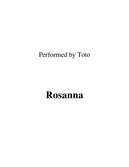 Rosanna Performed By Toto Sheet Music