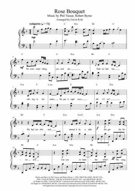 Rose Bouquet Sheet Music