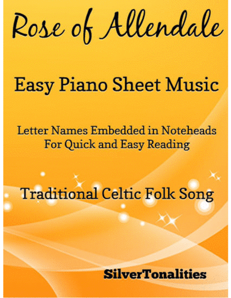 Free Sheet Music Rose Of Allendale Easy Piano Sheet Music