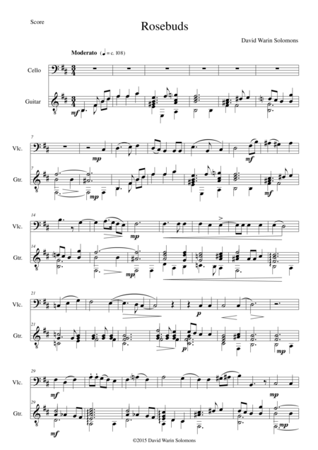 Rosebuds For Cello And Guitar Sheet Music