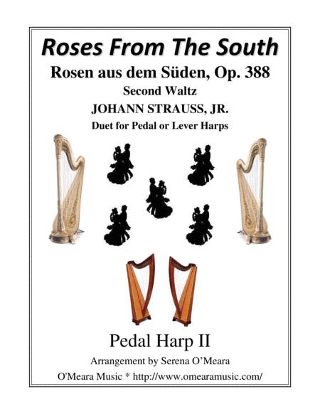 Roses From The South Op 388 Second Waltz Pedal Harp Ii Sheet Music