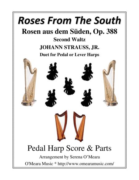 Roses From The South Op 388 Second Waltz Pedal Harp Score Parts Sheet Music