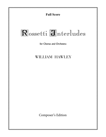 Rossetti Interludes Full Score Sheet Music