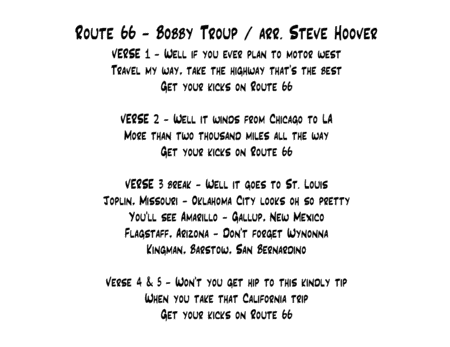 Route 66 Pro Combo Sheet Music