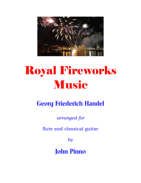 Royal Fireworks Music Flute And Classical Guitar Sheet Music