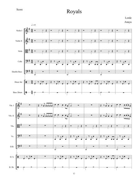 Royals Orch Sheet Music