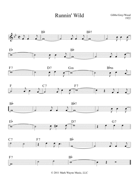 Runnin Wild Sheet Music