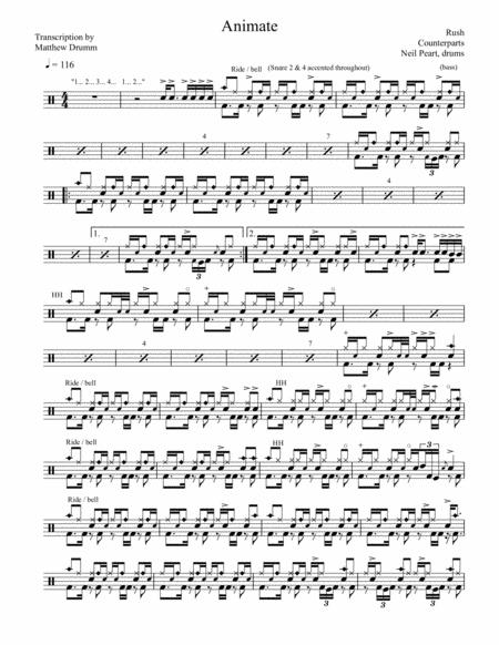 Rush Animate Sheet Music