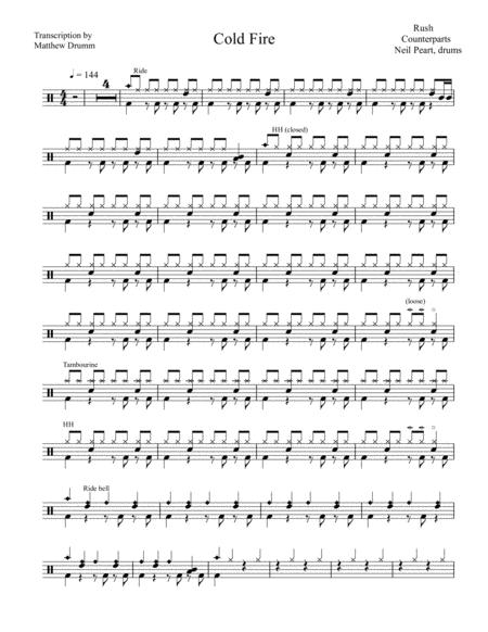 Rush Cold Fire Sheet Music