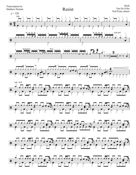 Free Sheet Music Rush Resist