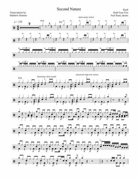 Rush Second Nature Sheet Music