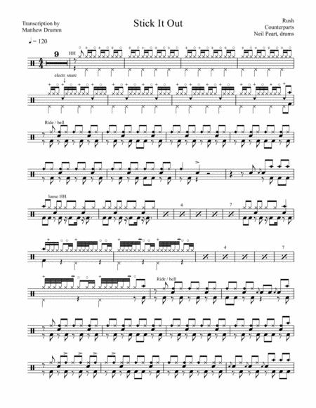 Free Sheet Music Rush Stick It Out