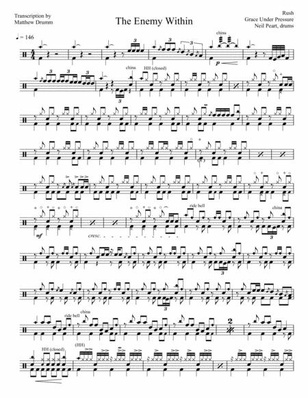 Free Sheet Music Rush The Enemy Within