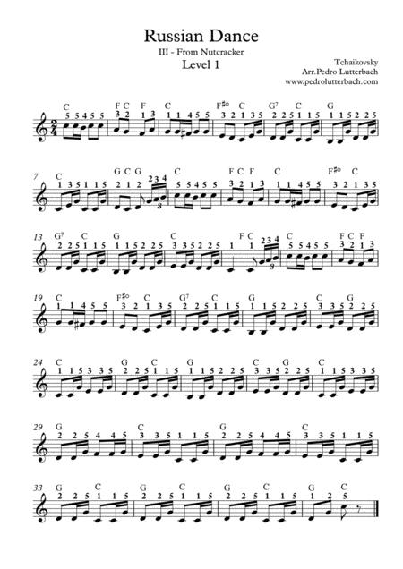 Russian Dance From Nutcracker Sheet Music