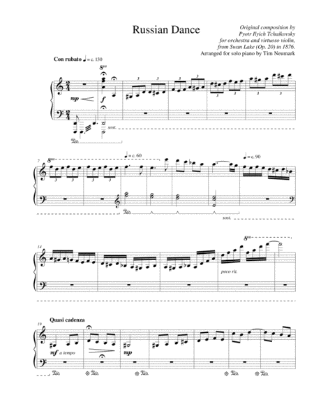 Russian Dance Sheet Music