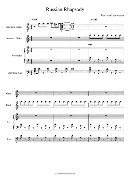 Free Sheet Music Russian Rhapsody