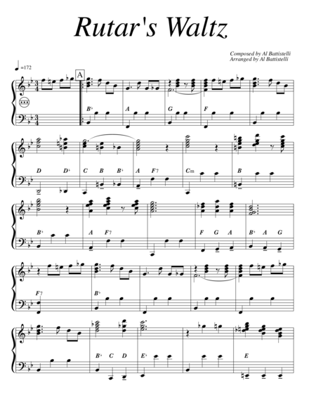 Free Sheet Music Rutars Waltz