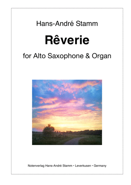 Rverie For Alto Saxophone And Organ Sheet Music