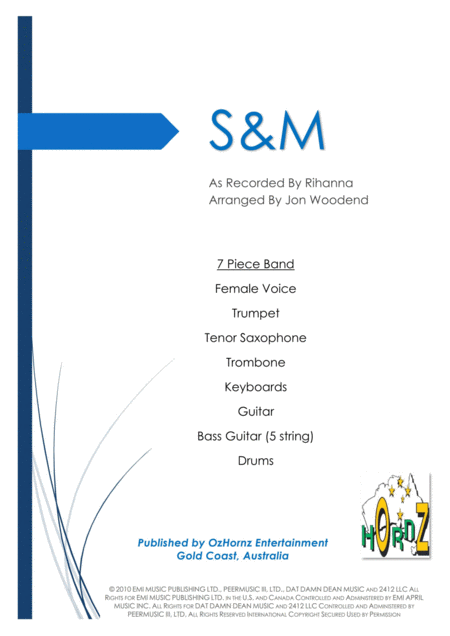 S M 7 Piece Chart Sheet Music