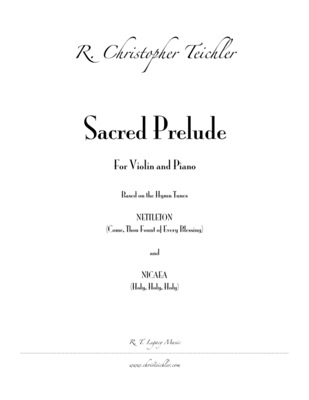 Free Sheet Music Sacred Prelude Violin And Piano