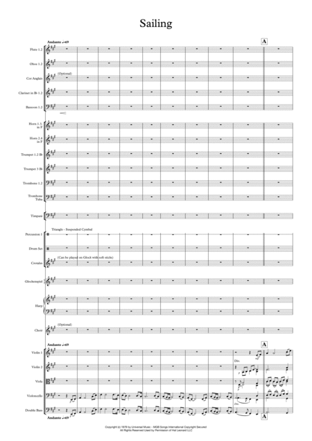 Free Sheet Music Sailing For Full Orchestra