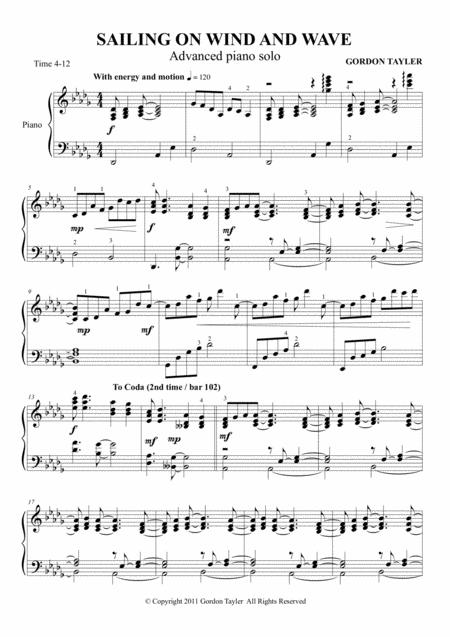 Sailing On Wind And Wave Sheet Music