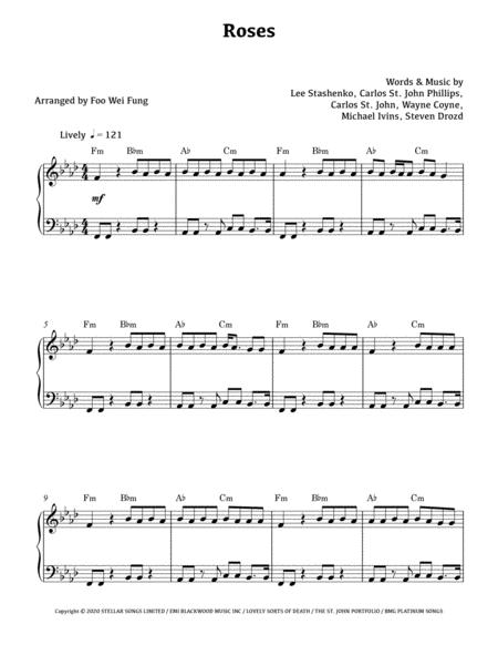 Free Sheet Music Saint Jhn Roses