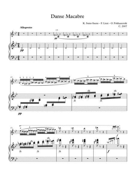 Free Sheet Music Saint Saens Danse Macabre