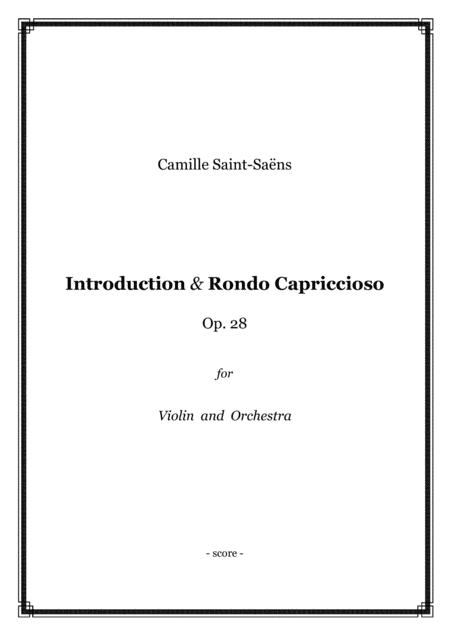 Saint Saens Introduction And Rondo Capriccioso Op 28 Violin And Orchestra Full Score Sheet Music