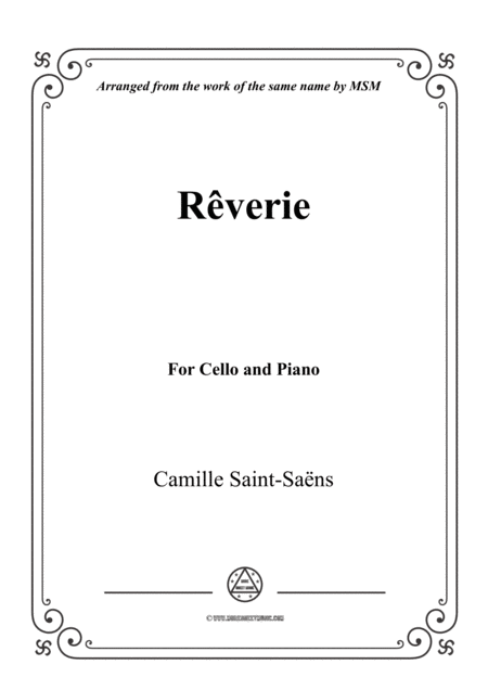 Free Sheet Music Saint Sans Rverie For Cello And Piano