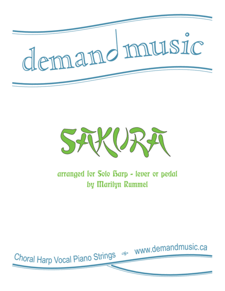 Free Sheet Music Sakura For Solo Harp