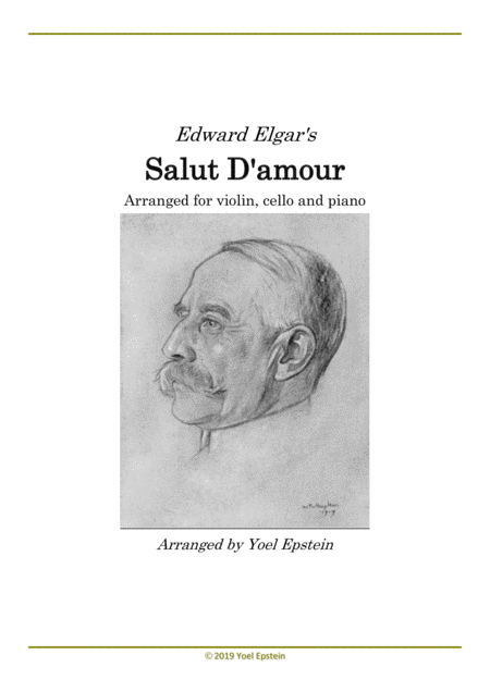 Salut D Amour Love Song By Edward Elgar Arranged For Piano Trio Sheet Music