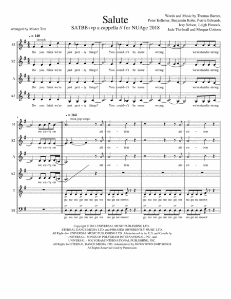 Free Sheet Music Salute