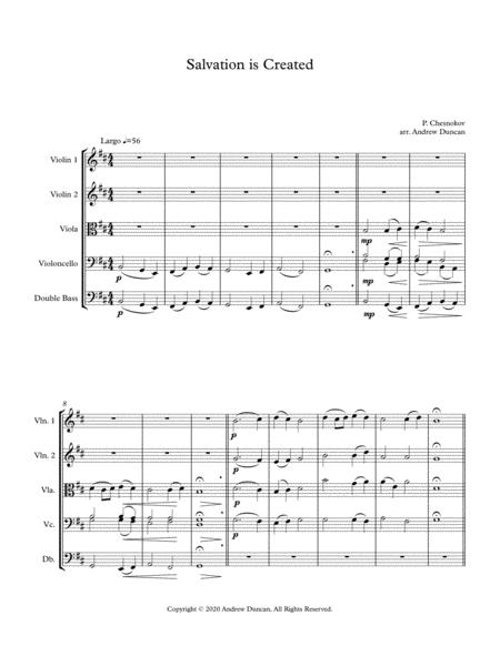 Free Sheet Music Salvation Is Created String Orchestra