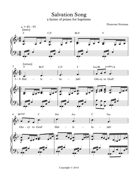 Salvation Song Sheet Music