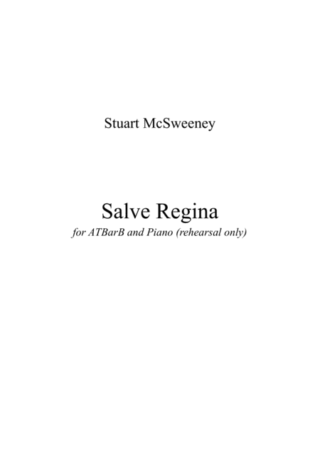 Free Sheet Music Salve Regina Atbarb