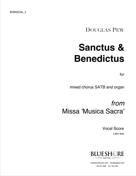 Sanctus Benedictus Satb And Organ Sheet Music