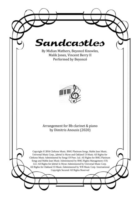 Free Sheet Music Sandcastles Bb Clarinet Piano Arrangement